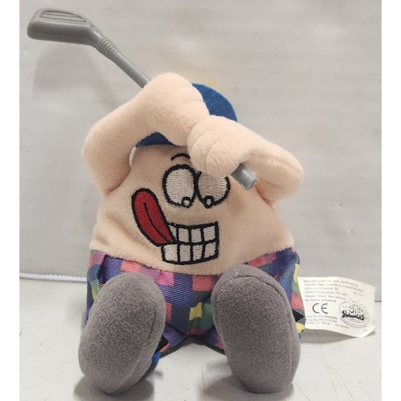 Silly slammers Other - Silly Slammers Sports McDivot Golf Plush‎ Talks Vintage 1998 Beanbag Toy Plaid